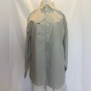 DOCKERS MEN'S STRIPED DRESS SHIRT LARGE 16-16.5 NWT